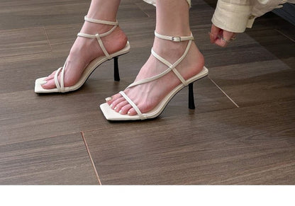 Ankle Heel High Strap Sandals