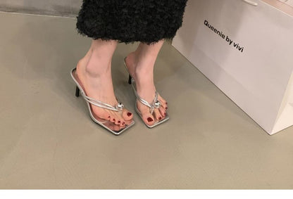 Beaded Kitten Flip-Flops Heel