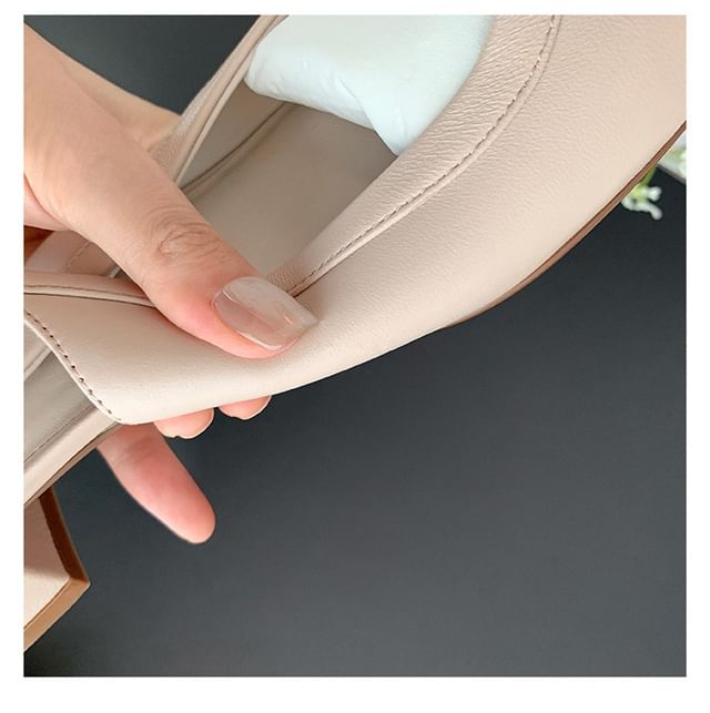 Heel Bow Sandals Slingback Chunky