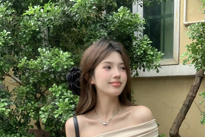 Skirt Plain Crop Asymmetrical One-Shoulder Top High Mini Pencil Waist Tank /