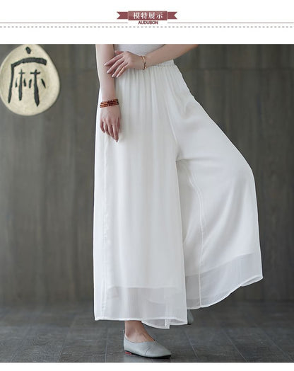 Elastic Waist Plain Culottes