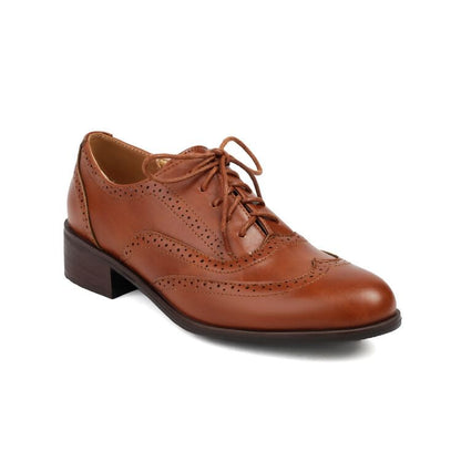 Brogue Oxford Shoes Lace-Up