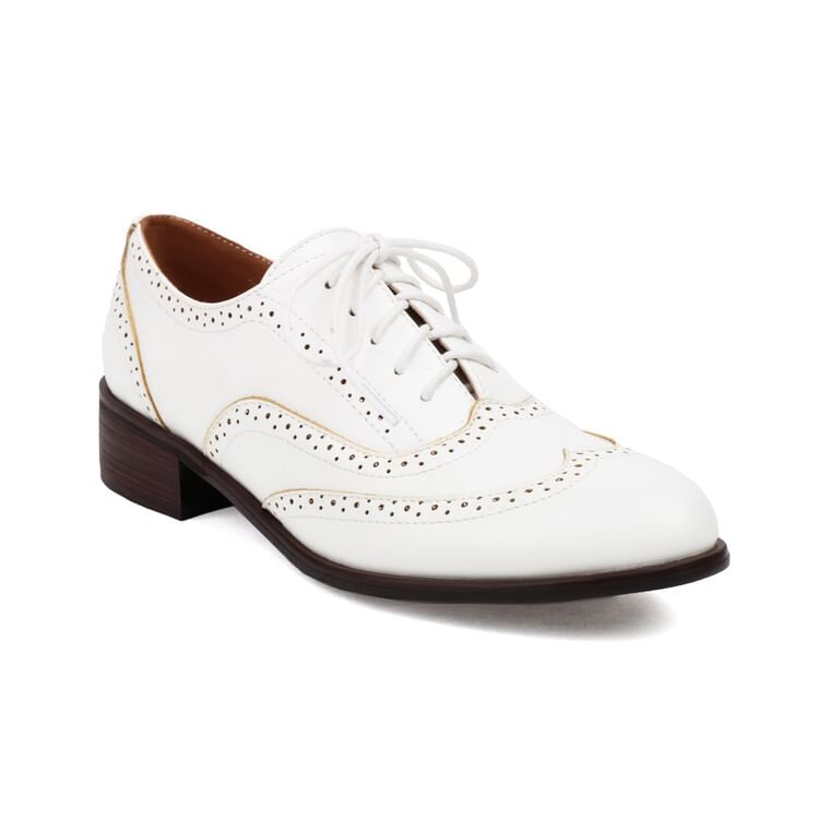 Brogue Oxford Shoes Lace-Up