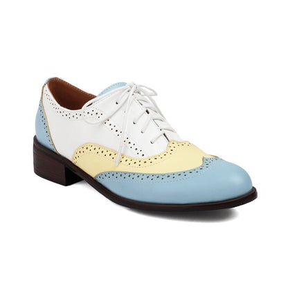 Brogue Oxford Shoes Lace-Up