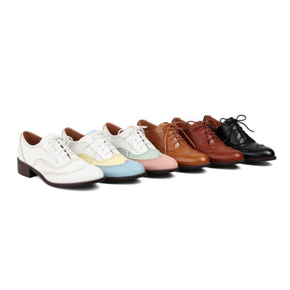 Brogue Oxford Shoes Lace-Up