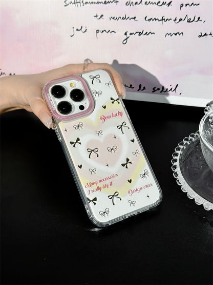 Heart Bow Mirrored Phone Case