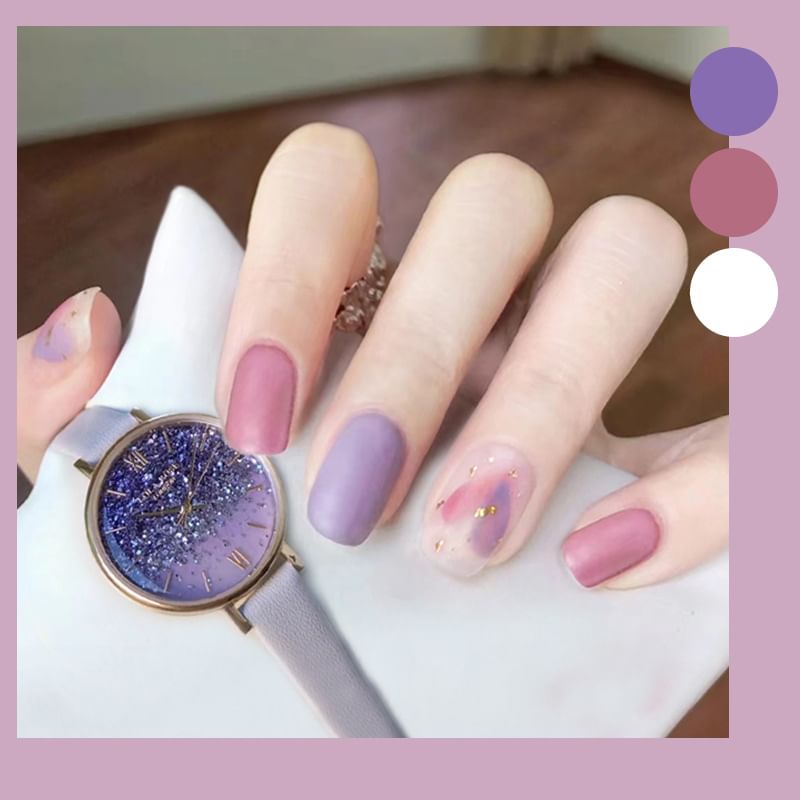 Ongles à coller avec effet ondulé mat (divers modèles)