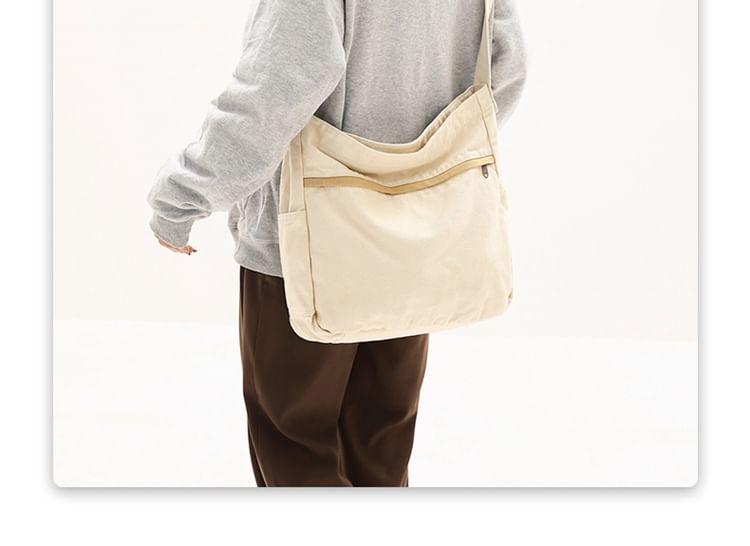 Multi-Pocket Crossbody Canvas Bag