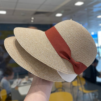 Sun Hat Bow Straw