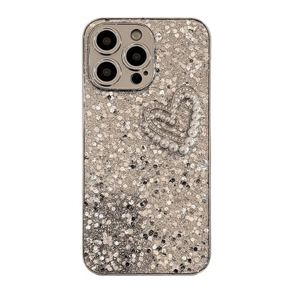 Phone Pearl Case Heart Faux