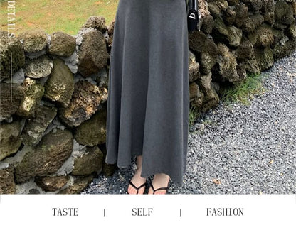 Short-Sleeve V-Neck Plain Maxi A-Line Dress