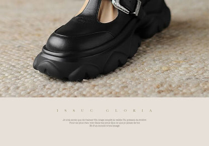 Platform T-Strap Shoes