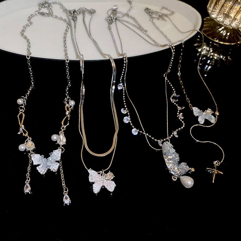 Layered Butterfly Necklace