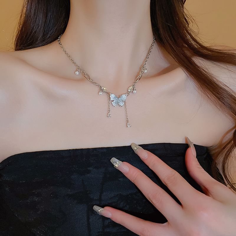 Layered Butterfly Necklace