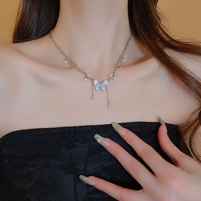 Layered Butterfly Necklace