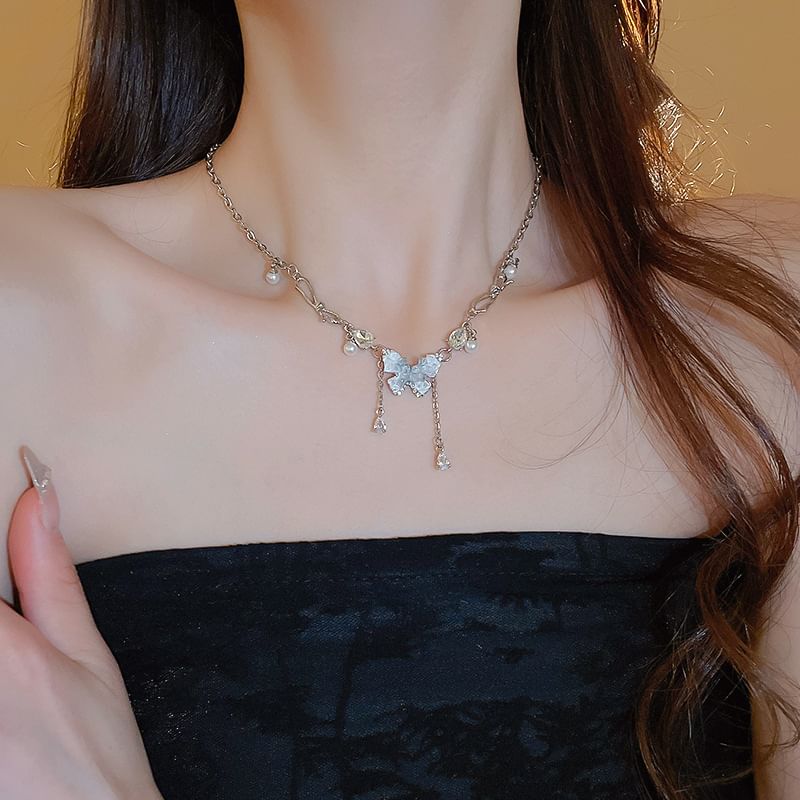 Layered Butterfly Necklace