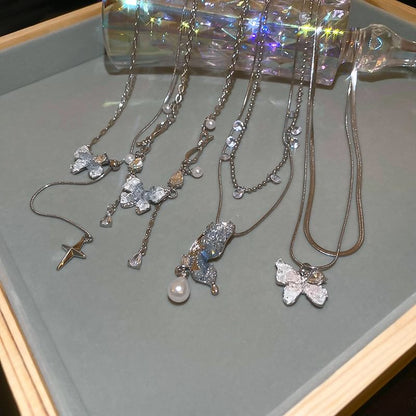 Layered Butterfly Necklace