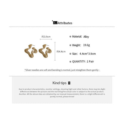 Earring Hoop Copper Wavy