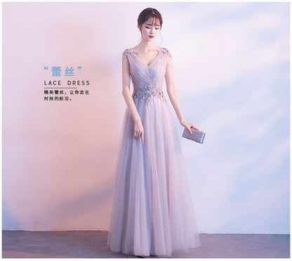 Mesh Cocktail Floral Plain Dress Applique Ruched V-Neck Evening A-Line Sleeveless / Gown Mini