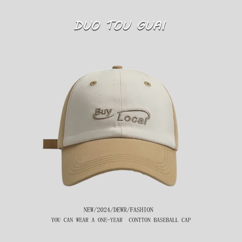 Tone Two Cap Baseball Lettering Embroidered