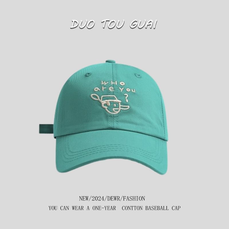 Baseball Cartoon Embroidered Cap