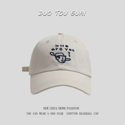 Baseball Cartoon Embroidered Cap