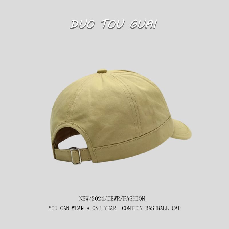 Cap Applique Brim Baseball Short