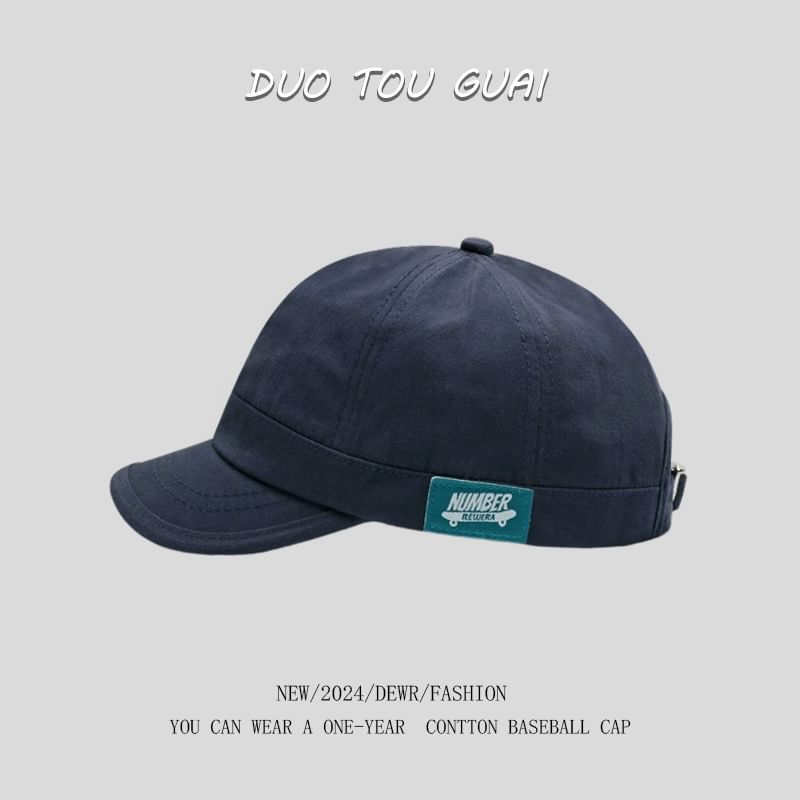 Cap Applique Brim Baseball Short