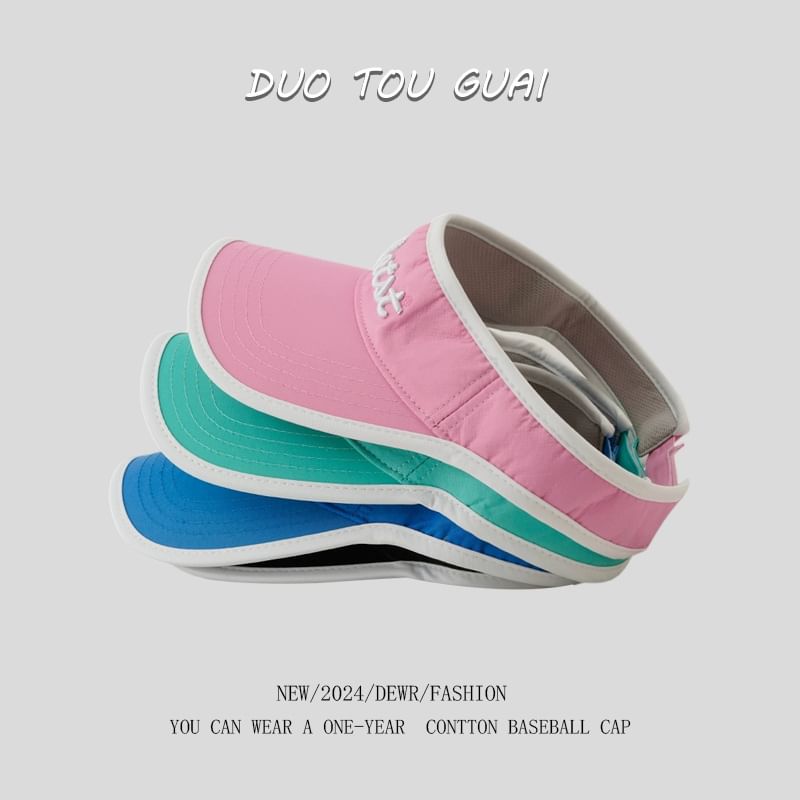 Sun Embroidered Lettering Contrast Visor Trim