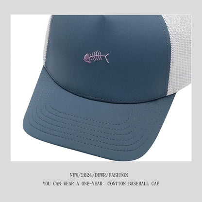 Cap Trucker Embroidered Fish Bone