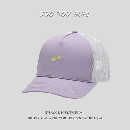 Cap Trucker Embroidered Fish Bone