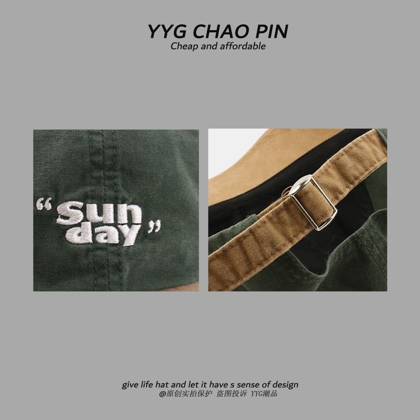 Cap Baseball Tone Embroidered Two Lettering