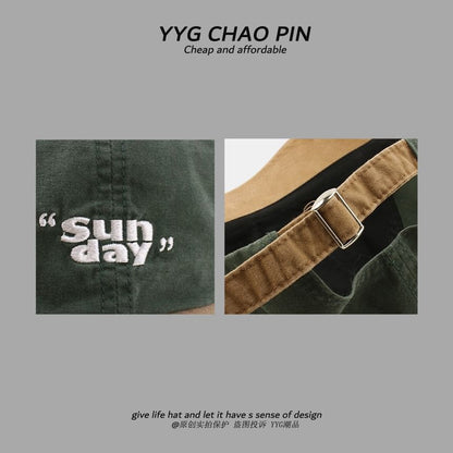 Cap Baseball Tone Embroidered Two Lettering