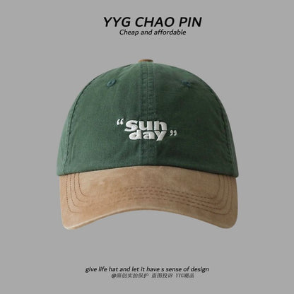 Cap Baseball Tone Embroidered Two Lettering