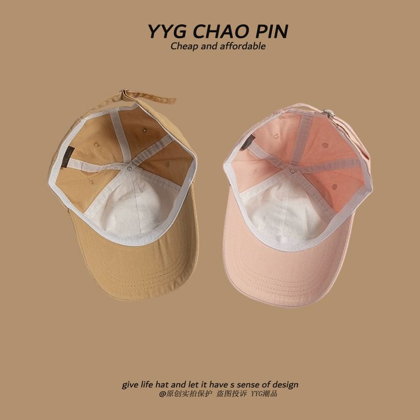 Cap Tone Two Lettering Baseball Embroidered