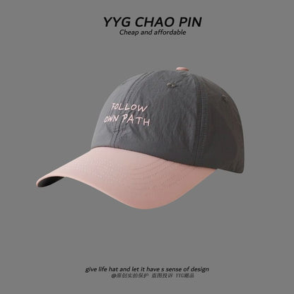 Two Cap Baseball Tone Lettering Embroidered