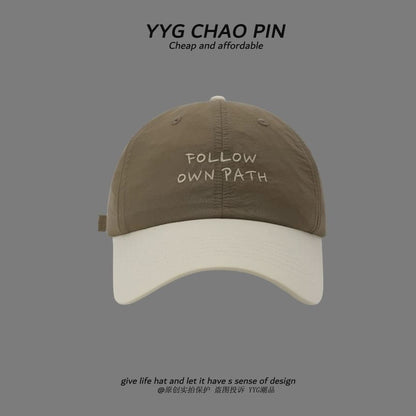 Two Cap Baseball Tone Lettering Embroidered