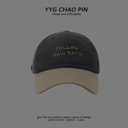 Two Cap Baseball Tone Lettering Embroidered