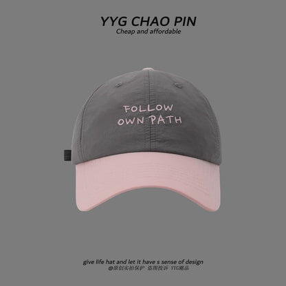 Two Cap Baseball Tone Lettering Embroidered