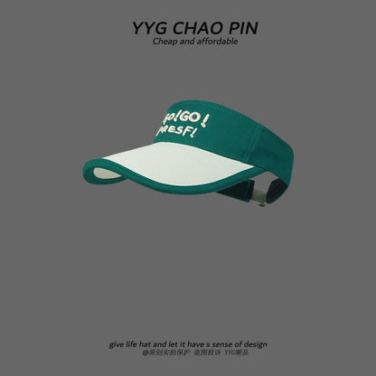 Lettering Two Embroidered Tone Visor Sun
