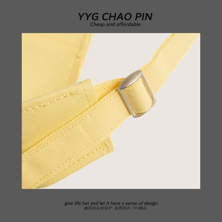 Face Embroidered Visor Smiley Sun