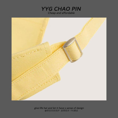 Face Embroidered Visor Smiley Sun