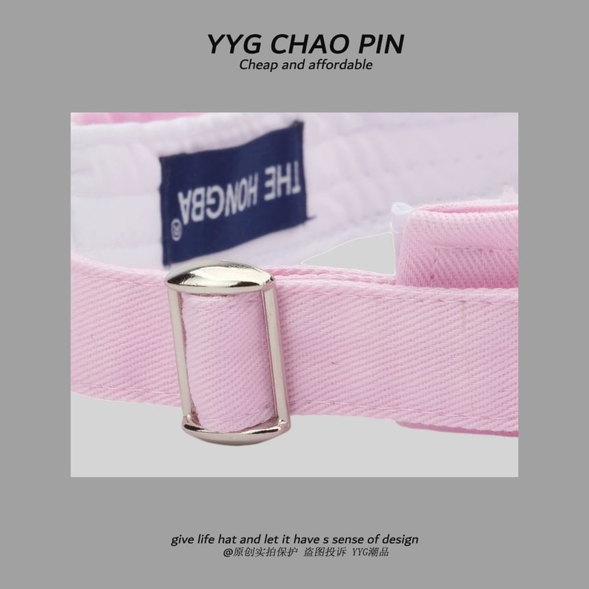 Embroidered Bow Sun Visor