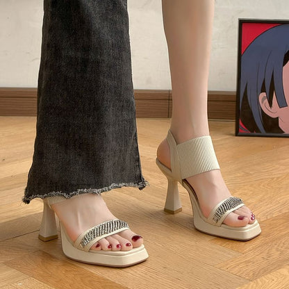 Wedge Rhinestone Sandals Heel