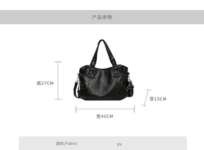 Bag Leather Faux Plain Tote