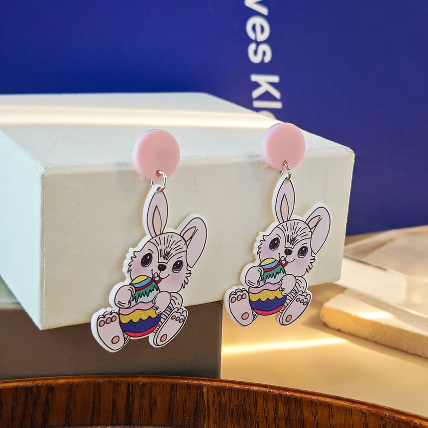 Rabbit Acrylic Drop Earring