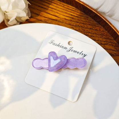 Heart Resin Hair Clip