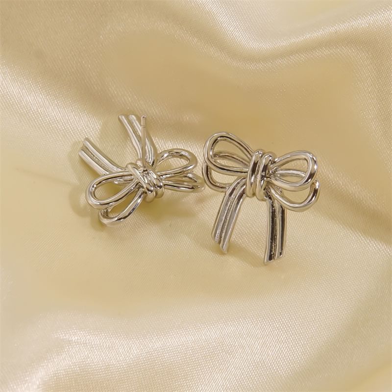 S925 Ribbon Earrings