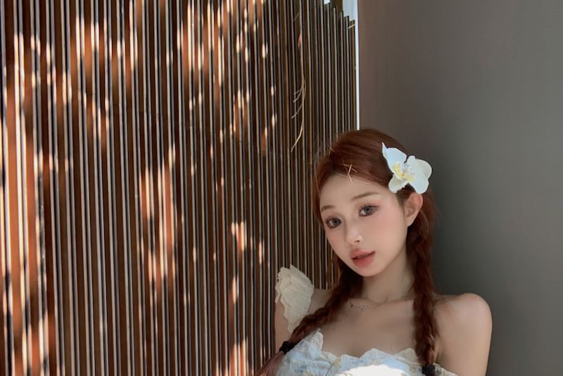 Sheath Neck Spaghetti Dress Floral Mini Scoop Strap