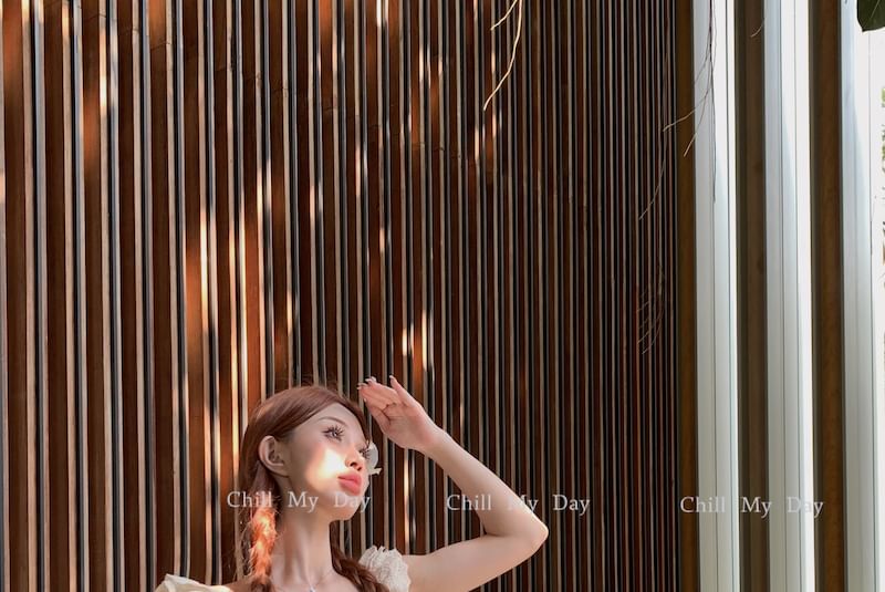 Sheath Neck Spaghetti Dress Floral Mini Scoop Strap